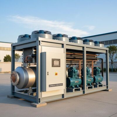 Bon prix Refroidisseur d'air extérieur refroidi par air avec condenseur à caloducs et serpentins, compresseur Bitzer et contrôleur micro-informatique en ligne