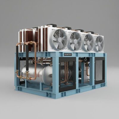 Bon prix Chiller refroidi à l'air avec température ambiante maximale de 45°C équipé d'un évaporateur à coque et à tube et d'un condensateur à tubes à nageoires en ligne